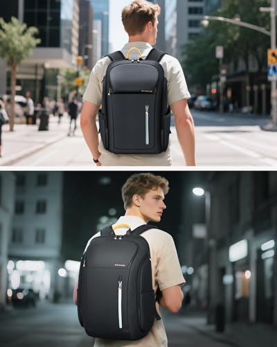 Ponhog 18 Inch Laptop Backpack for Men Black - color: A-black, size: 18 Inch