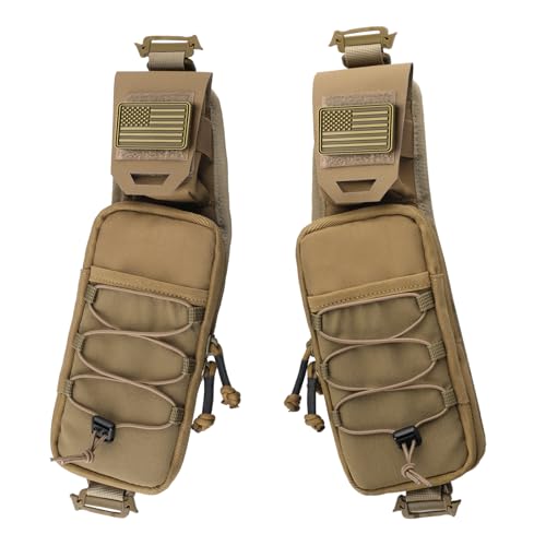 WYNEX Molle Backpack Accessories Pouch of Curve Design Version, Tactical Backpack Strap Pouch Hiking Backpack Attachment Pack - color: Coyote Brown