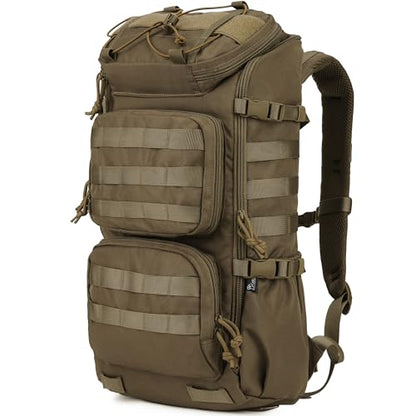 Mardingtop Tactical Backpacks Molle Hiking daypacks for Motorcycle Camping Hiking Military Traveling,25L Backpack - color: M6347-khaki