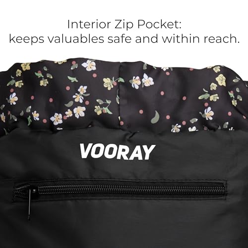 VOORAY 23L Flex Cinch Drawstring Backpack – Lightweight Travel Bag, Weekender & Sports Gym Bag for Women and Men - color: Flourish