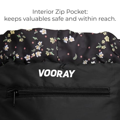 VOORAY 23L Flex Cinch Drawstring Backpack – Lightweight Travel Bag, Weekender & Sports Gym Bag for Women and Men - color: Flourish