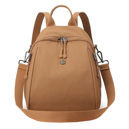 Simple Mini Nylon 11 Inch Backpack Casual Lightweight Resistant Small Travel Bag Adjustable Shoulder Straps - color: Orange