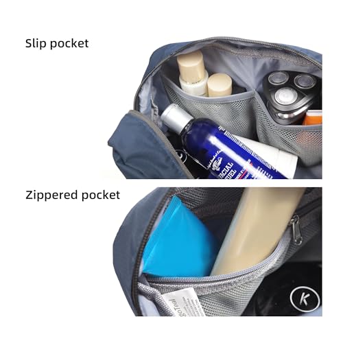 Travel Toiletry Bag 8L, Large Packing Cube with Waterproof TPU Wet/Dry Compartment - color: Blue Abyss, size: 8L