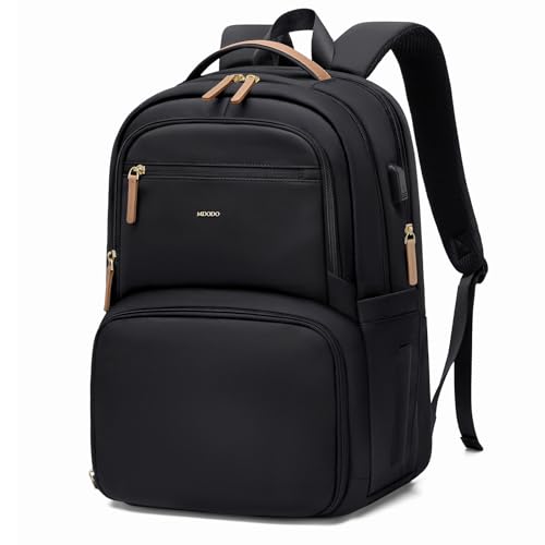 MDODO Lunch Backpack for Women Men,15.6Inch Insulated Lunch Box Backpack with USB Charging Port, Diaper Laptop Back pack for Travel Picnic Work Teacher Nurse,Black - color: Black, size: 15.6 Inch