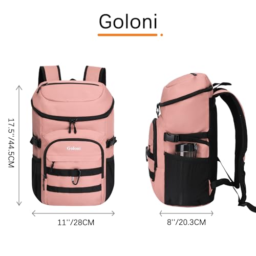 Cooler Backpack Insulated Leak Proof,Small Soft Coolers Bag for Men and Women Camping,Travel,Beach,Hiking,Picnic - color: Light Pink