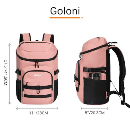 Cooler Backpack Insulated Leak Proof,Small Soft Coolers Bag for Men and Women Camping,Travel,Beach,Hiking,Picnic - color: Light Pink