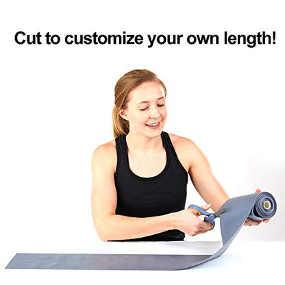 Resistance Band for Working Out | Super Exercise Bands 8,16,24 Yard Bulk Rolls |10 Strengths in Light Medium and Heavy Resistance Bands | Latex Free Workout Bands Including App and e-Book - size: 16 Yards, style: XX Heavy