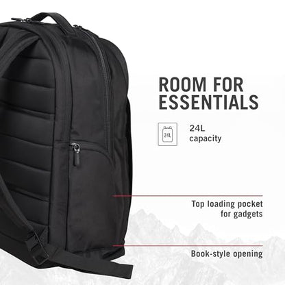 Victorinox Altmont Professional Essentials Laptop Backpack - Tablet & Laptop Bag for Travel Accessories - Computer Backpack Includes Sleek Organizer - 24 Liters, Black - size: 24 IN
