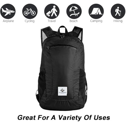 Small Backpack 18L Lightweight Packable Backpack for Travel, Airplane Travel Hiking Daypack (Green) - color: Green