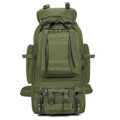 100L Camping Hiking Backpack,Molle military Tactical rucksack backpack,Waterproof Lightweight Hiking Backpack - color: Armygreen