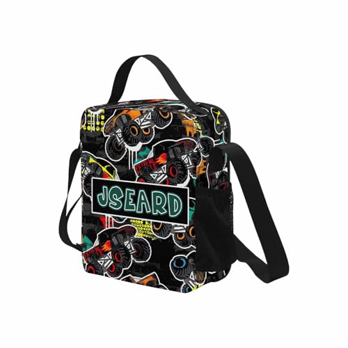 M YESCUSTOM Custom Backpacks For Boys, Personalized Toddler Backpack With Name, Customized Car Print Backpack, Personalized Bookbag Set Back to School Gift For Son Grandson - color: D14
