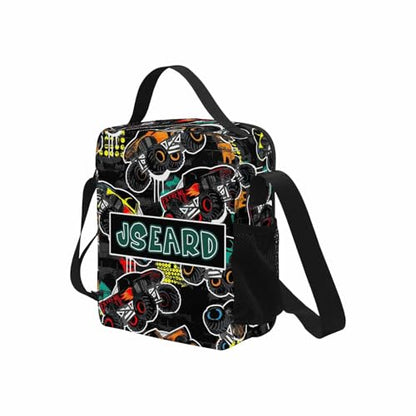 M YESCUSTOM Custom Backpacks For Boys, Personalized Toddler Backpack With Name, Customized Car Print Backpack, Personalized Bookbag Set Back to School Gift For Son Grandson - color: D14