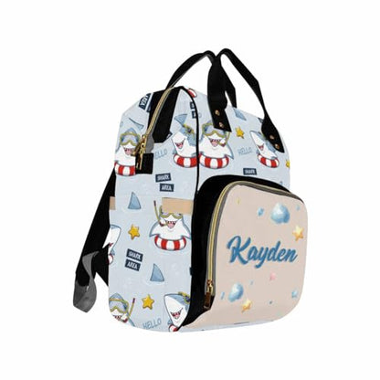 Personalized Monogram Nappy Backpack with Thermal Pockets, Large Capacity Waterproof Diaper Bag for Adults Kids, Customized Baby Diaper Bag, Travel Gifts - color: Design-08