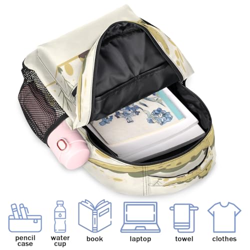 Cartoon Dinosaur Backpack with Chest Strap, Casual Backpack for Women Men, 16 Inch Daypack for Travel Work, Dinosaur - color: Metallic