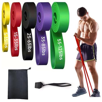 Pull up Bands Stretching Bands Assistance,Resistance Bands Exercise Bands Workout,Stretch Bands for Exercise(5PCS,5-125LB)
