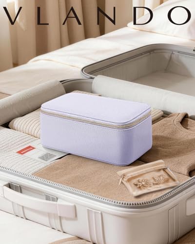 VLANDO Jewelry Box with 12 Velvet Jewelry Bags Travel Jewelry Case for Girls Jewelry Organizers Necklace Rings Earrings Storage Bags Holidays Gifts Bridal Shower Gifts-Purple - color: 12PCS-Purple