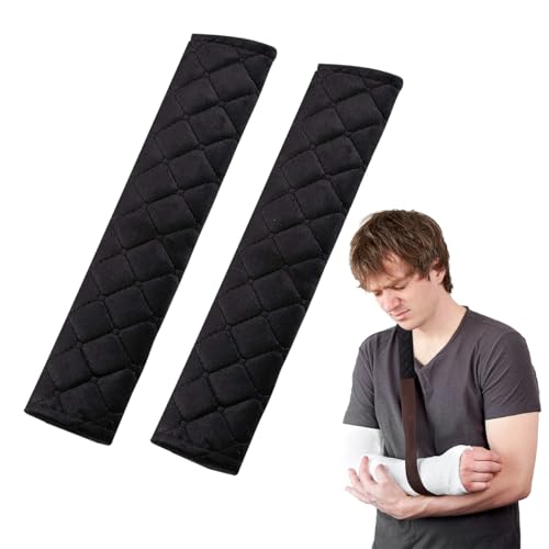 2 Pcs Strap Cushion for Arm Sling Shoulder Strap Covers Brace Carry Strap Pillow Arm Elbow Wrist Injury Support Strap Pad to Release Stress to Your Neck and Shoulder (Black) - color: Black