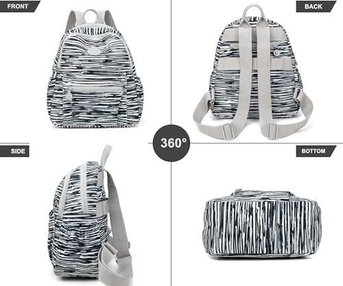 Pealwel Mini Backpack Purse for Women,Small Nylon backpacks for Ladies Backpacks Women Anti Theft Travel Bag (Strip) - color: Strip