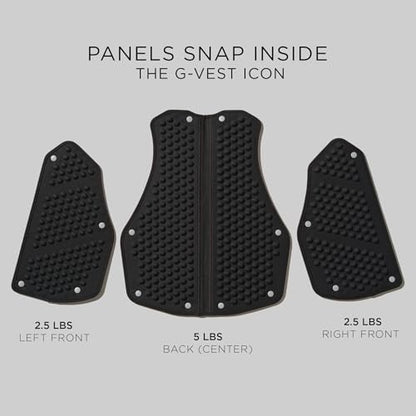 OMORPHO Men’s 20 lb G-Vest Icon Bundle, adjusts from 10 lb to 20 lb in increments with included G-Pack weight panels, low-profile, fully adjustable, comfort fit. Great for walking, hiking, running and training. - color: Black