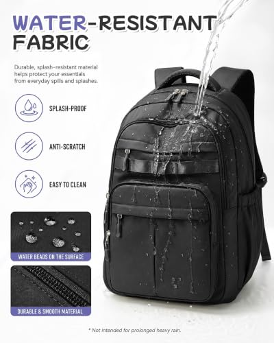 Black Backpack for School, High School Bookbag Back Pack for Teens Girls Boys, Lightweight College Backpack Book Bag for Women Men, Simple Casual Daypack Backpack Mochilas Escolares para Adolescentes - color: A2-black