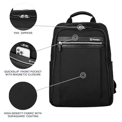 Travelpro Platinum Elite Slim Laptop Travel Backpack, Fits up to 16 Inch Laptop, Business, Water Resistant, Men and Women, Black - color: Black, size: 16 inches