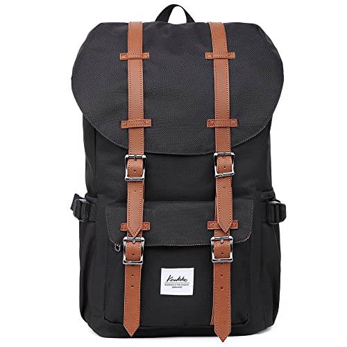 KAUKKO Travel Laptop Backpack Outdoor Rucksack Causal backpack Fits 15.6"(Nylon Black) - color: Nylon Black, size: Large