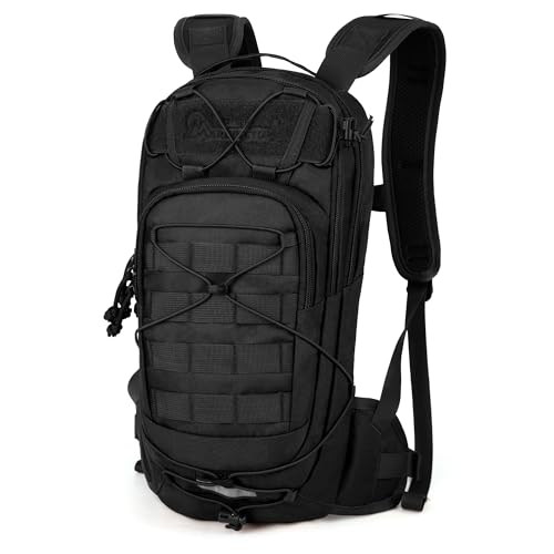 Mardingtop10L Small Tactical Molle Hydration Backpack,Cycling Backpack for Biking,Cycling and Running EDC Daypack - color: Black-New