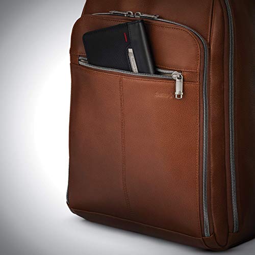 Samsonite Classic Leather Backpack, Cognac , One Size - color: Cognac, size: One Size