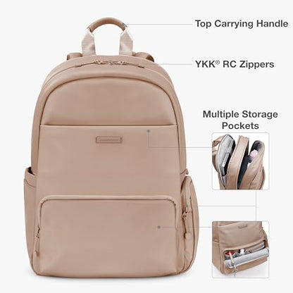 Traveler's Choice Women's Iria 20L Backpack, Latte Beige - color: Latte Beige