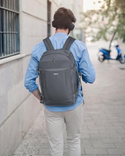 ECOHUB Travel Backpack Airlines Approved Personal Item Bag Carry On Backpack - color: Grey, size: 18 inch underseat