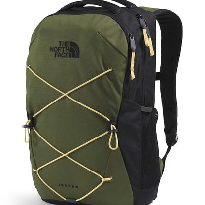 The North Face Jester Everyday Laptop Backpack - Commuter Daypack, Water Repellent, Laptop Sleeve - color: Woodland Green/Tnf Black/Honeyed Sand, size: One Size