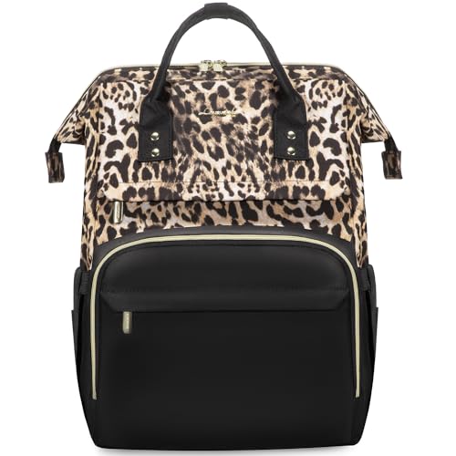 LOVEVOOK College Laptop Backpack, 15.6 Inch Travel Backpack for College, Waterproof Work Backpack Woman for Teacher Nurse Anti-theft Travel Back Pack, Gifts for Women, Leopard - color: Leopard, size: 15.6 inch