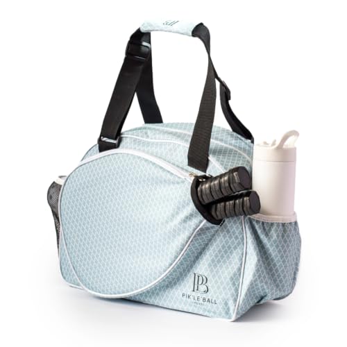Pik’le’Ball Sport Premium Women's Pickleball Bag – Stylish and Versatile Sports Bag with Water Bottle Holder, Padded Paddle Pocket, and Spacious Design (fits 2+ Paddles!) - color: Classy Sage