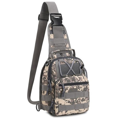 Viriber Tactical Backpack, Waterproof Military Cross-body Molle Sling Shoulder Backpack Chest Bag for Outdoor Every Day Carry Camouflage C - color: Camo C