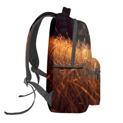Cool Deer Backpack,Autumn Forest Polyester Backpacks,Lightweight Double Shoulder Back Pack for Kids Teens,Nature Retro Bookbag,School Bag Gifts,Casual Travel Daypack Book Packs - color: Deer