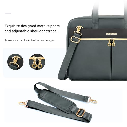 Ferkurn Laptop Bag Case Women Men Computer Bag Compatible with MacBook/HP/LG/Dell, Shoulder Strap Slim Carrying Messenger Briefcase, Grey, 15.6-16 Inch - color: Heather Grey, size: 15-15.6 inch