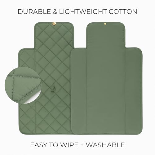 Portable Diaper Changing Pad - Soft and Easy to Clean Diaper Changing Mat for Babies - The Perfect Lightweight and Foldable Pad for Traveling - color: Sage