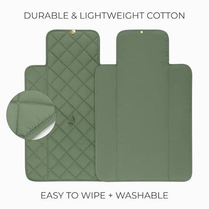 Portable Diaper Changing Pad - Soft and Easy to Clean Diaper Changing Mat for Babies - The Perfect Lightweight and Foldable Pad for Traveling - color: Sage