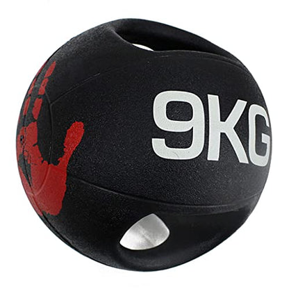 Professional 3KG-10KG Double Handle Grip Medicine Ball - for Weights Training MMA Boxing Exercise Fitness (J 9KG) - size: 9KG