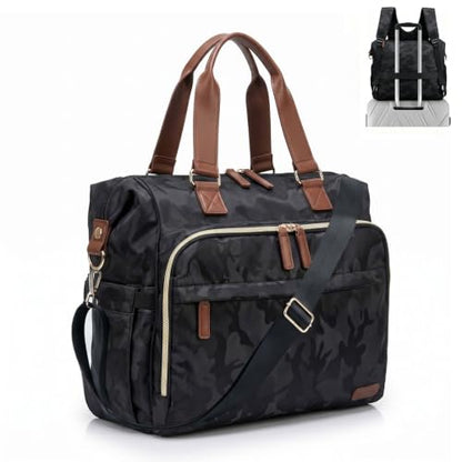 Diaper Bag Backpack Mommy Bag Large Capacity Diaper Backpack Travel Essential Baby Diaper Bag for Mom and Dad, Camo Black - color: Camo Black