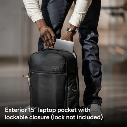 Halfday Roamer All-in-One Travel Backpack: 15” Laptop Compartment, Built-In Shoe/Laundry Pouch (Magnetic Sternum Strap, Padded Shoulder Support), Weekend & Business Trip Carry-on Bag, Marine - color: Marine