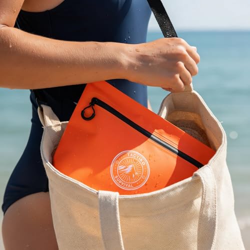 Tactiko 3L Heavy-Duty Zipper Pouch – Splash-Resistant Gear Organizer - color: Orange