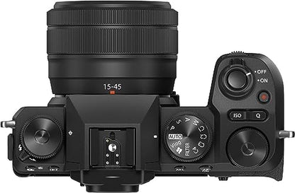 FUJIFILM X-S20 Mirrorless Camera with 15-45mm Lens + 64GB Memory Card + 4K Monitor + LED Light + Corel Photo & Video Editing Software + Backpack Bag + Tripod, Ideal Vlogging Camera Kit (16pc Bundle)