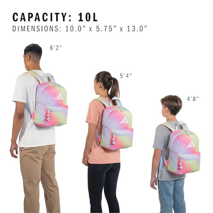 adidas Kids Gotta-Have-It Mini Backpack – School Bag for Girls and Boys, 10L, Spray Gradient Pulse Lime/Crystal Sky Blue, OSFA - color: Spray Gradient Pulse Lime/Crystal Sky Blue