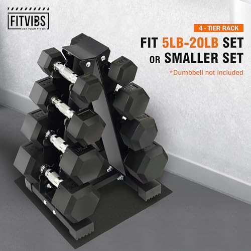 Fitvids A-Frame Dumbbell Weight Rack, Vertical Storage Rack for Dumbbells, Weight Stand Only for Home Gym Space Saver, 4-Tier or 5-Tier Option - style: A-Frame, 4-Tier