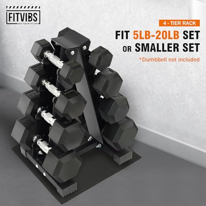 Fitvids A-Frame Dumbbell Weight Rack, Vertical Storage Rack for Dumbbells, Weight Stand Only for Home Gym Space Saver, 4-Tier or 5-Tier Option - style: A-Frame, 4-Tier