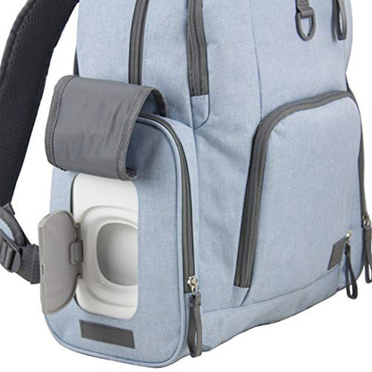 BODHI Baby Portable Diaper Changing Pad Diaper Changer Travel Bag, Changing Mat, Baby Changing Station, Infant Gift, Light Blue Chambray - color: Light Blue Chambray