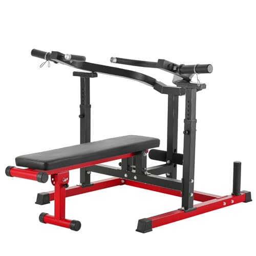 VEVOR Chest Press Machine, 450 LBS Bench Press Set, Adjustable Flat Incline Bench with Independent Converging Arms, Upper Chest Equipment, Fitness Home Gym Equipment for Chest, AB Workouts, Shoulder