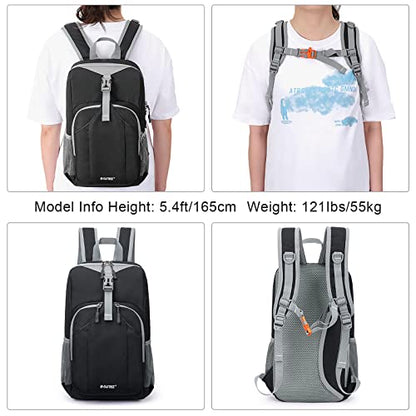 G4Free Mini 10L Hiking Daypack Small Hiking Backpack Cycling Compact Shoulder Backpack Outdoor for Men Women(Black) - color: Black