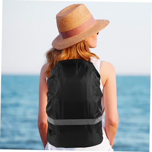ibasenice Back Rain Cover Rear Bag Rain Covers Waterproof Back Covers Rucksacks Covers Waterproof School Bag - color: Black